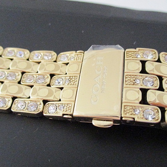 COACH - Crystal Watch Strap Gold Tone - Picture 3 of 9